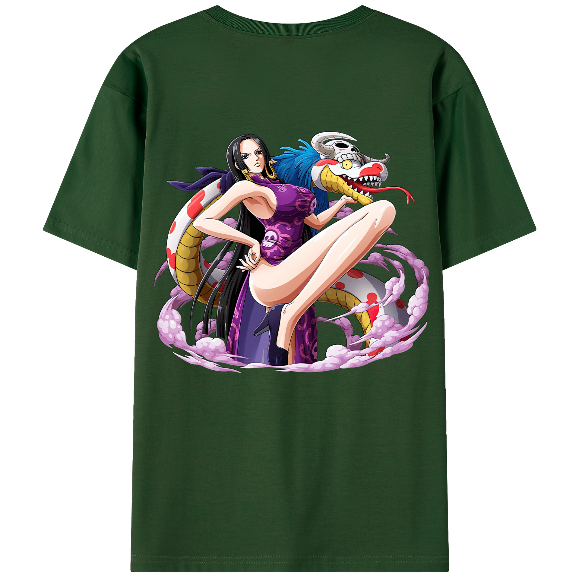 ワンピース ボア・ハンコック ONE PIECE Boa·Hancock 綿100％半袖Tシャツ（背面プリント）